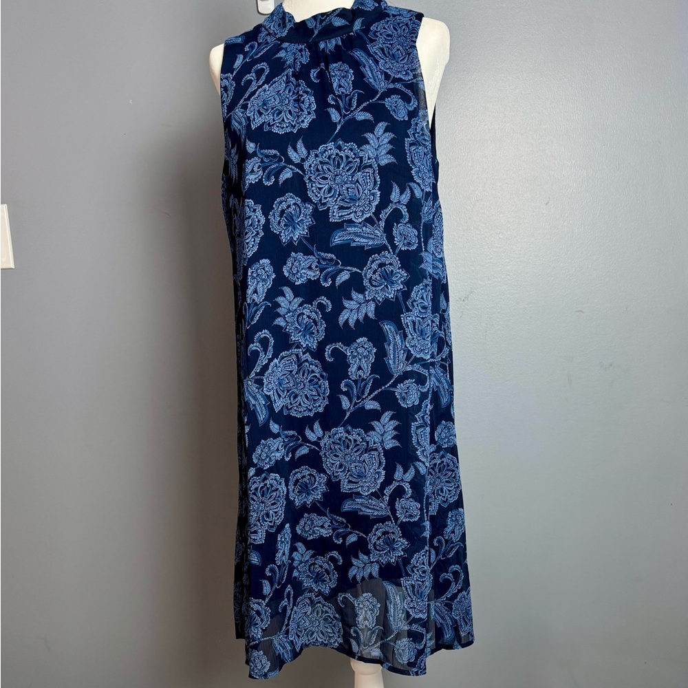 Tommy Hilfiger Navy Blue Floral Midi Dress